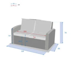 Canapé 2 Places Polynésia Havane Hespéride -Terra Patio Soldes Boutique canape 2 pl polynesia havane hesperide 2