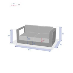 Canapé Extérieur 2 Places Allure Blanc Hespéride -Terra Patio Soldes Boutique canape exterieur 2 places allure blanc hesperide 2
