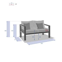 Canapé Extérieur 2 Places Evasion Tonka Hespéride -Terra Patio Soldes Boutique canape exterieur 2 places evasion tonka hesperide 3