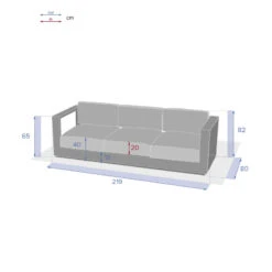 Canapé Extérieur 3 Places Allure Blanc Hespéride -Terra Patio Soldes Boutique canape exterieur 3 places allure blanc hesperide 2