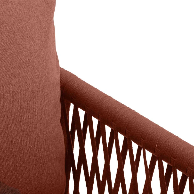 Canapé Extérieur 3 Places Oriengo Brique Hespéride 5 Canapé Extérieur 3 Places Oriengo Brique Hespéride – Image 5