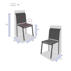 Chaise Extérieur Essentia Graphite/anthracite Hespéride -Terra Patio Soldes Boutique chaise exterieur essentia graphite anthracite hesperide 3