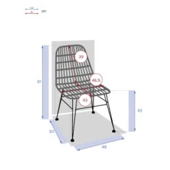 Chaise Extérieure Lambada Sésame & Graphite Hespéride -Terra Patio Soldes Boutique chaise exterieure lambada sesame graphite hesperide 3