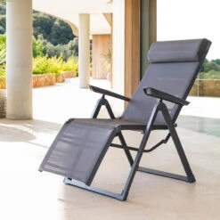 Chaise Longue Decima Hespéride Anthracite/graphite -Terra Patio Soldes Boutique chaise longue decima hesperide anthracit 2
