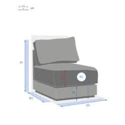 Chauffeuse 1 Place Pour Salon Allure Graphite Hespéride -Terra Patio Soldes Boutique chauffeuse 1 place pour salon allure graphite hesperide 1 3