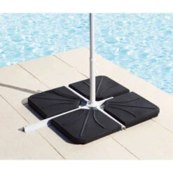 Dalle 25 Kg Pour Pied De Parasol En Croix Hespéride Noir -Terra Patio Soldes Boutique dalle 25kg pour pied de parasol en croix hesperide noir 2