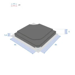 Dalle Pour Parasol 25 Kg Béton Stacio Ardoise Hespéride -Terra Patio Soldes Boutique dalle pour parasol 25 kg beton stacio ardoise hesperide 1 2