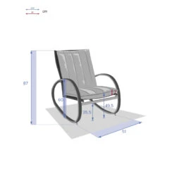 Fauteuil à Bascule Nevada Noir Graphite Hespéride -Terra Patio Soldes Boutique fauteuil a bascule nevada noir graphite hesperide 4