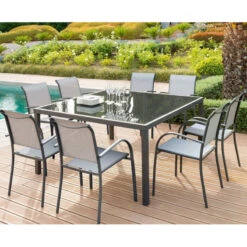 Fauteuil Empilable Piazza Hespéride Galet/graphite -Terra Patio Soldes Boutique fauteuil empilable piazza hesperide galet graphite 5