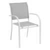 Fauteuil Empilable Piazza Hespéride Gris Galet/blanc -Terra Patio Soldes Boutique fauteuil empilable piazza hesperide gris galet blanc