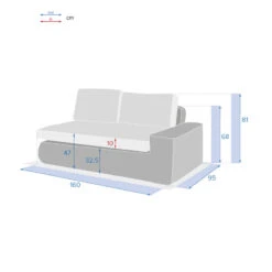 Méridienne Droite De Salon Savinia Coloris Tahini Hespéride -Terra Patio Soldes Boutique meridienne droite de salon savinia coloris tahini hesperide 3