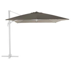 Parasol Décentré Eléa Inclinable Carré Oléfine Noisette/blanc Hespéride -Terra Patio Soldes Boutique parasol decentre elea inclinable carre olefine noisetteblanc hesperide 1