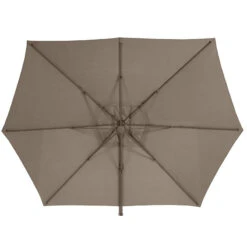 Parasol Décentré Eléa Inclinable Hexagonal Noisette Hespéride -Terra Patio Soldes Boutique parasol decentre elea inclinable hexagonal noisette hesperide 2