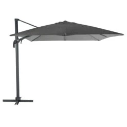 Parasol Décentré Eléa Inclinable Carré Oléfine Anthracite Hespéride -Terra Patio Soldes Boutique parasol decentre inclinable carre olefine anthracite hesperide 1 1
