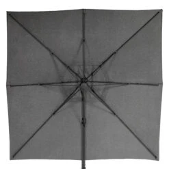Parasol Décentré Eléa Inclinable Carré Oléfine Anthracite Hespéride -Terra Patio Soldes Boutique parasol decentre inclinable carre olefine anthracite hesperide 1 2