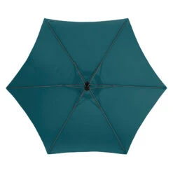 Parasol Décentré Rond Manoa Bleu Canard Hespéride -Terra Patio Soldes Boutique parasol decentre rond manoa bleu canard hesperide 4