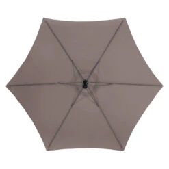 Parasol Décentré Rond Manoa Taupe Hespéride -Terra Patio Soldes Boutique parasol decentre rond manoa taupe hesperide 4