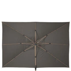 Parasol Déporté Rectangulaire Soly Honey Et Charbon Hespéride -Terra Patio Soldes Boutique parasol deporte rectangulaire soly honey et charbon hesperide 2