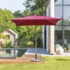 Parasol Droit Carré 2,5x2,5m Soya Bordeaux Hespéride -Terra Patio Soldes Boutique parasol droit carre 25x25m soya bordeaux hesperide