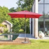 Parasol Droit Carré 2,5x2,5m Soya Grenade Hespéride -Terra Patio Soldes Boutique parasol droit carre 25x25m soya grenade hesperide