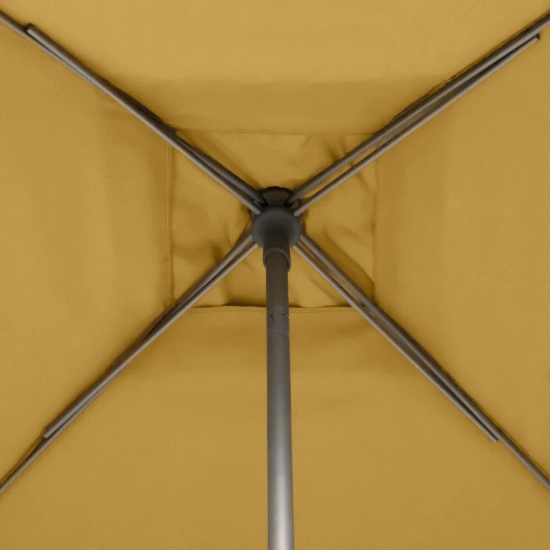Parasol Droit Carré 2,5x2,5m Soya Jaune Moutarde Hespéride 6 Parasol Droit Carré 2,5x2,5m Soya Jaune Moutarde Hespéride – Image 6