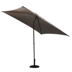 Parasol Droit Carré 2,5x2,5m Soya Taupe Hespéride -Terra Patio Soldes Boutique parasol droit carre 25x25m soya taupe hesperide 2