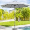 Parasol Droit Rond 2,7m Sisko Ardoise Hespéride 4 Parasol Droit Rond 2,7m Sisko Ardoise Hespéride -Terra Patio Soldes Boutique parasol droit rond 27m sisko ardoise hesperide