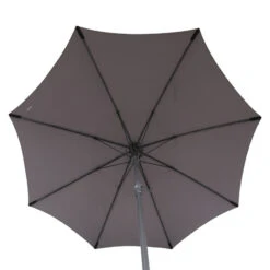 Parasol Droit Rond 2,7m Sisko Ardoise Hespéride -Terra Patio Soldes Boutique parasol droit rond 27m sisko ardoise hesperide 1 4