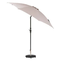 Parasol Droit Rond 2,7m Sisko Taupe Hespéride -Terra Patio Soldes Boutique parasol droit rond 27m sisko taupe hesperide 2