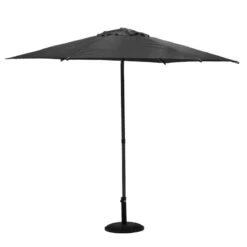 Parasol Droit Rond 2,7m Soya Ardoise Hespéride -Terra Patio Soldes Boutique parasol droit rond 27m soya ardoise hesperide 1 4