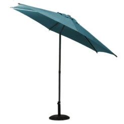 Parasol Droit Rond 2,7m Soya Bleu Canard Hespéride -Terra Patio Soldes Boutique parasol droit rond 27m soya bleu canard hesperide 2