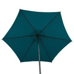 Parasol Droit Rond 2,7m Soya Bleu Canard Hespéride -Terra Patio Soldes Boutique parasol droit rond 27m soya bleu canard hesperide 4