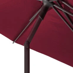 Parasol Droit Rond 2,7m Soya Bordeaux Hespéride -Terra Patio Soldes Boutique parasol droit rond 27m soya bordeaux hesperide 5