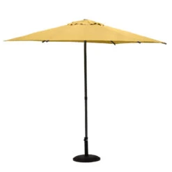 Parasol Droit Rond 2,7m Soya Jaune Moutarde Hespéride 8 Parasol Droit Rond 2,7m Soya Jaune Moutarde Hespéride -Terra Patio Soldes Boutique parasol droit rond 27m soya jaune moutarde hesperide 1