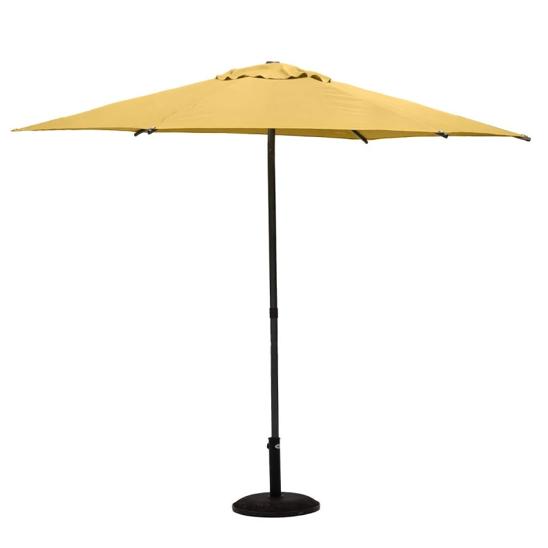 Parasol Droit Rond 2,7m Soya Jaune Moutarde Hespéride 2 Parasol Droit Rond 2,7m Soya Jaune Moutarde Hespéride – Image 2