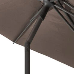 Parasol Droit Rond 2,7m Soya Taupe Hespéride -Terra Patio Soldes Boutique parasol droit rond 27m soya taupe hesperide 5