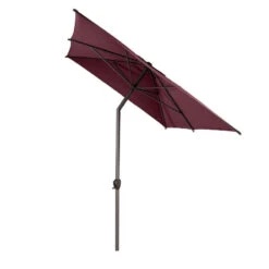Parasol Mat Central 2x3 M Loompa Bordeaux Hespéride -Terra Patio Soldes Boutique parasol mat central 2x3 m loompa bordeaux hesperide 2