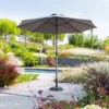 Parasol Mat Central Rond 3m Loompa Ardoise Hespéride -Terra Patio Soldes Boutique parasol mat central rond 3 loompa ardoise hesperide