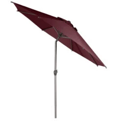 Parasol Mat Central Rond 3m Loompa Bordeaux Hespéride -Terra Patio Soldes Boutique parasol mat central rond 3m loompa bordeaux hesperide 2