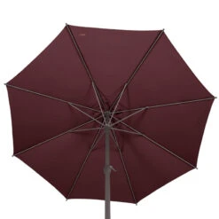 Parasol Mat Central Rond 3m Loompa Bordeaux Hespéride -Terra Patio Soldes Boutique parasol mat central rond 3m loompa bordeaux hesperide 3