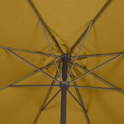 Parasol Mat Central Rond 3m Loompa Moutarde Hespéride 11 Parasol Mat Central Rond 3m Loompa Moutarde Hespéride -Terra Patio Soldes Boutique parasol mat central rond 3m loompa moutarde hesperide 4