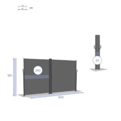 Paravent écran Double Antao Graphite Hespéride 7 Paravent écran Double Antao Graphite Hespéride -Terra Patio Soldes Boutique paravent ecran double antao graphite hesperide 3