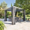 Pergola Carrée 3,6x3,6m Evora Graphite Hespéride 15 Pergola Carrée 3,6x3,6m Evora Graphite Hespéride -Terra Patio Soldes Boutique pergola carree 36x36m evora graphite hesperide