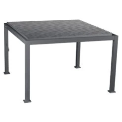 Pergola Carrée 3,6x3,6m Evora Graphite Hespéride -Terra Patio Soldes Boutique pergola carree 36x36m evora graphite hesperide 2