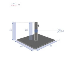 Pied De Parasol Plaque 20 Kg Anthracite Hespéride -Terra Patio Soldes Boutique pied de parasol plaque 20 kg anthracite hesperide 4