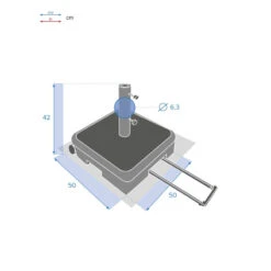 Pied De Parasol Valise à Roulettes Lostano 40kg Hespéride -Terra Patio Soldes Boutique pied de parasol valise roulettes lostano 40kg hesperide 5