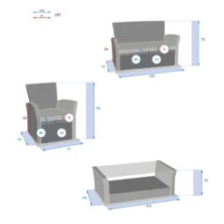 Salon Bora-bora Terre Ombre 4 Places Hespéride 11 Salon Bora-bora Terre Ombre 4 Places Hespéride -Terra Patio Soldes Boutique salon bora bora terre ombre 4 places hesperide 3