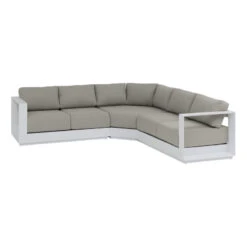 Terra Patio Soldes Boutique -Terra Patio Soldes Boutique salon d angle 5 places allure gris mineral blanc hesperide 1