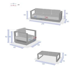 Salon De Jardin Allure Gris Minéral/blanc 5p Hespéride -Terra Patio Soldes Boutique salon de jardin allure gris mineralblanc 5p hesperide 3