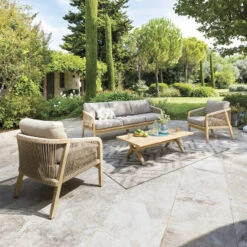 Salon De Jardin En Bois 5p Papouasie Hespéride